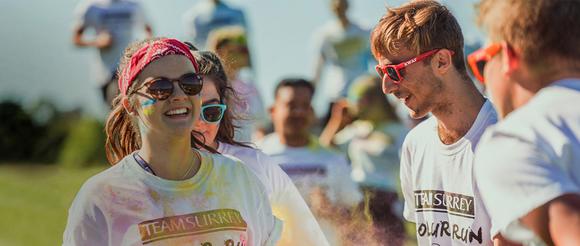 Students on the colour run