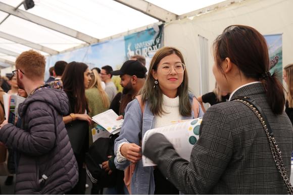 Students at careers fair