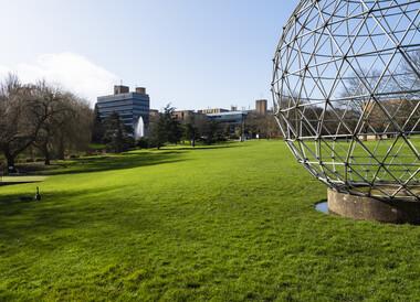 sculpture on Stag Hill campus