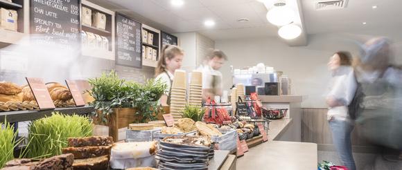 Front counter at Hillside Coffee Shop