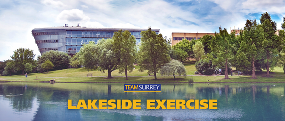 Lakeside Exercise logo against image of lake and Duke of Kent building 